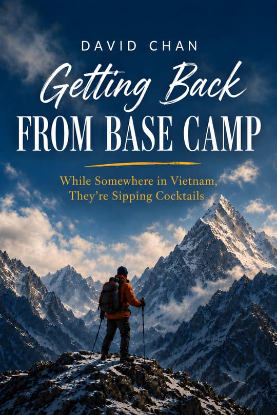 Book cover of Getting Back from Base Camp by David Chan.